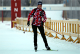 Спортсмены команды ОАО «Газ-Сервис» тренируются на лыжне